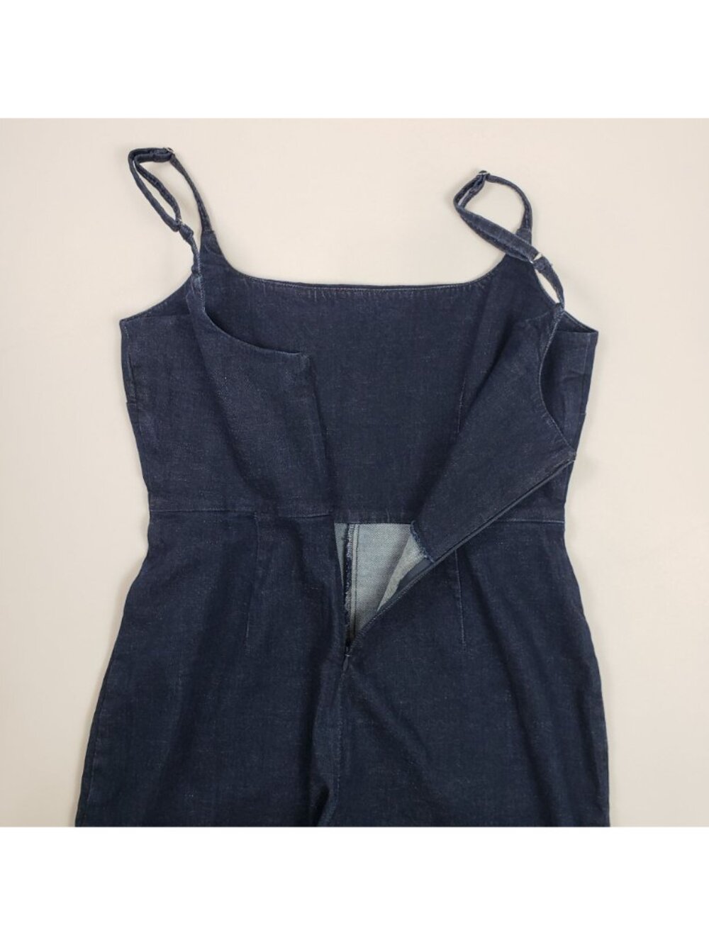 Madewell Denim Squareneck Romper Women’s Size 4 Briant Wash Dark Blue NWT - Picture 12 of 16